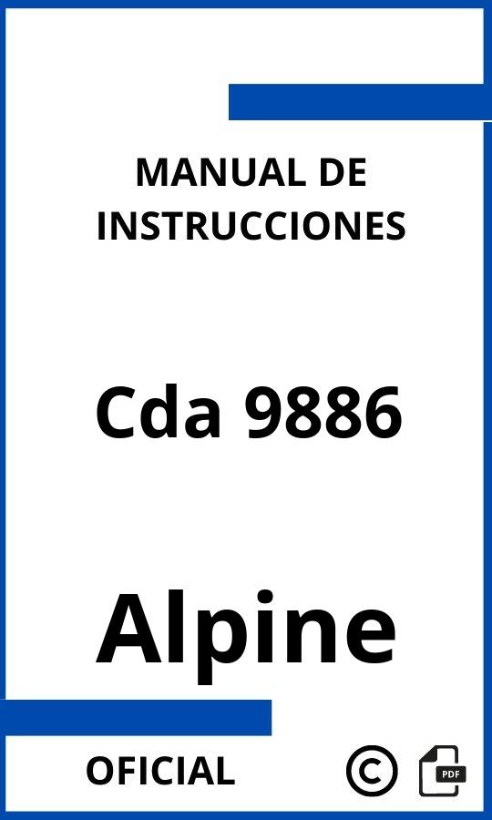 Alpine Cda 9886 Manual de Instrucciones