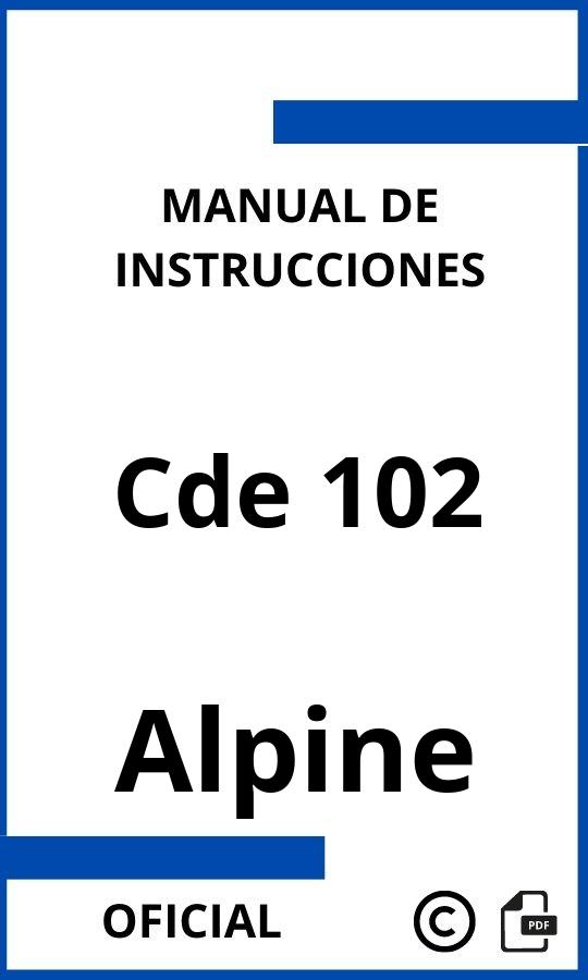 Alpine Cde 102 Manual