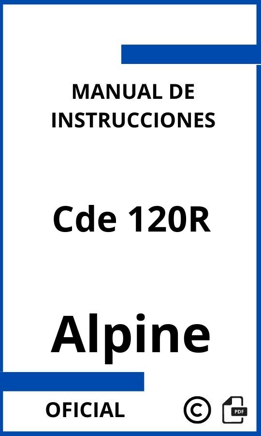 Alpine Cde 120R Manual