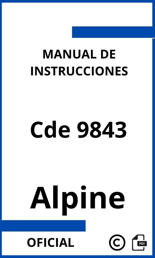 Manual con instrucciones Alpine Cde 9843