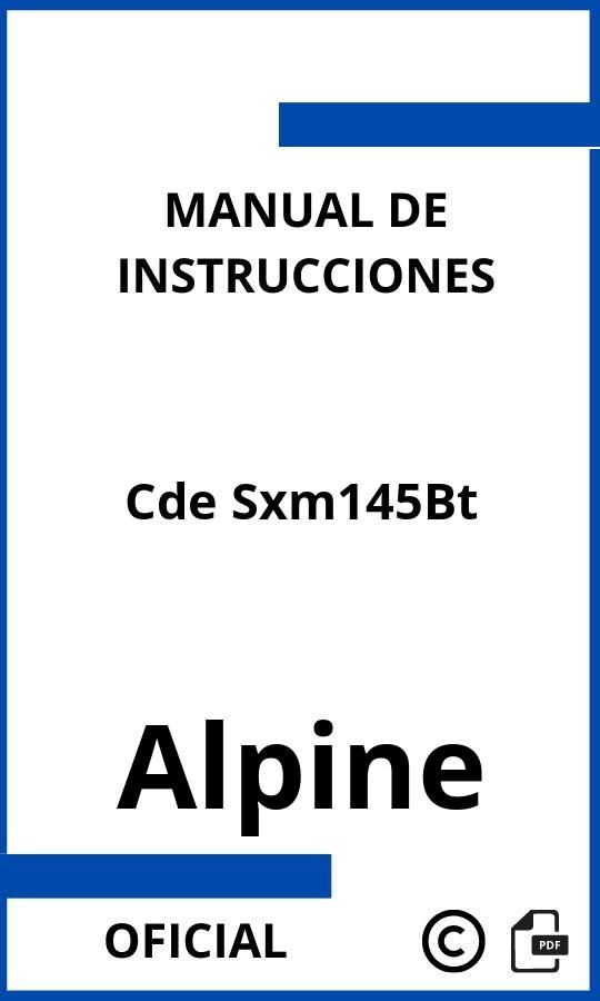 Manual de instrucciones Alpine Cde Sxm145Bt