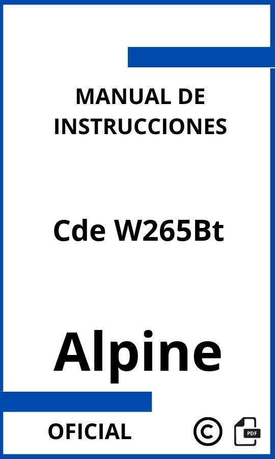 Manual de Instrucciones Alpine Cde W265Bt