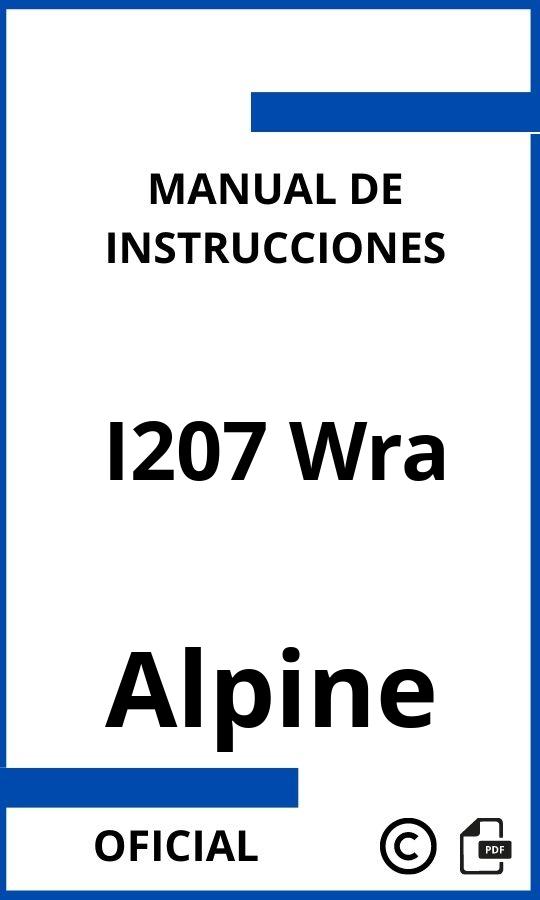 Alpine I207 Wra Instrucciones