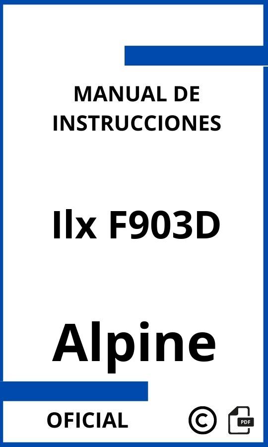 Alpine Ilx F903D Manual con instrucciones