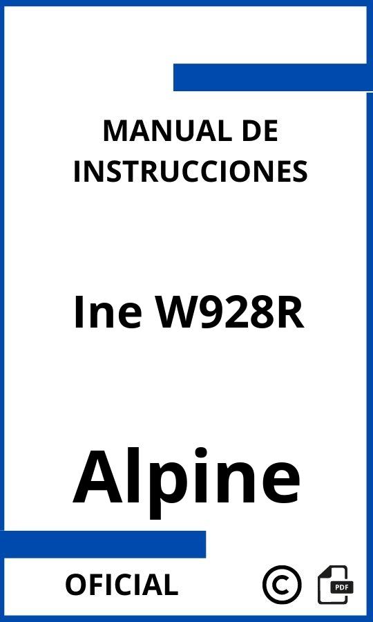 Alpine Ine W928R Manual con instrucciones 