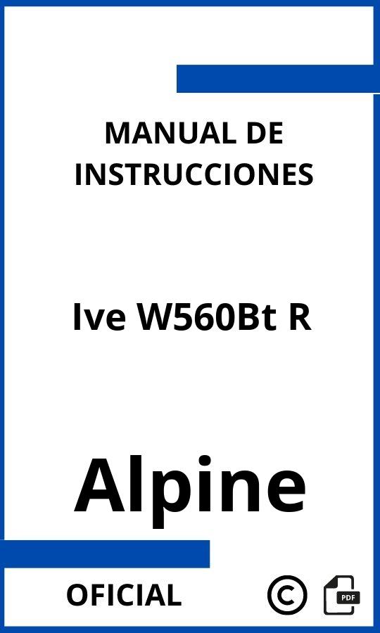 Instrucciones de Alpine Ive W560Bt R