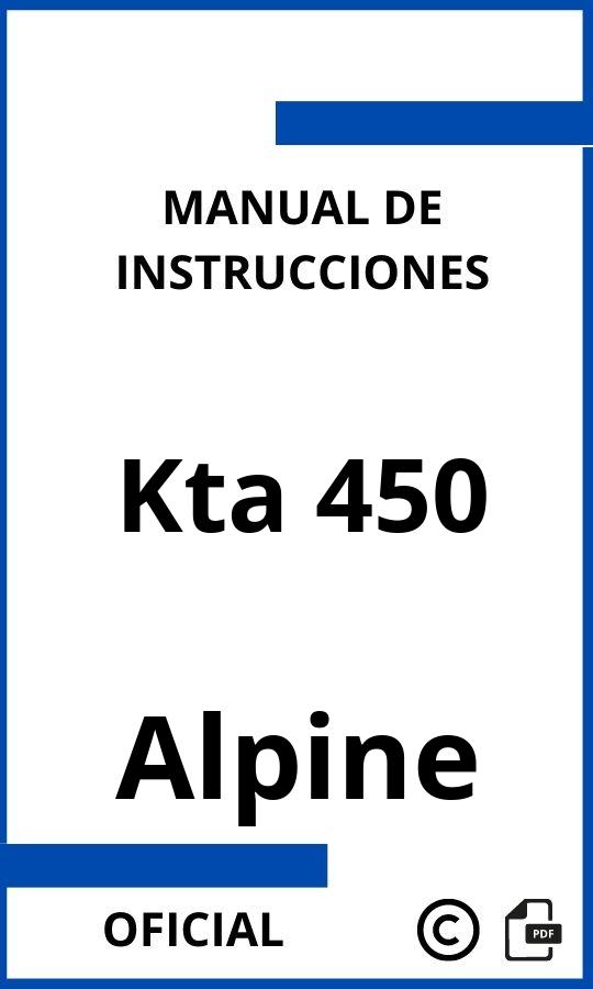Manual de Instrucciones Alpine Kta 450 