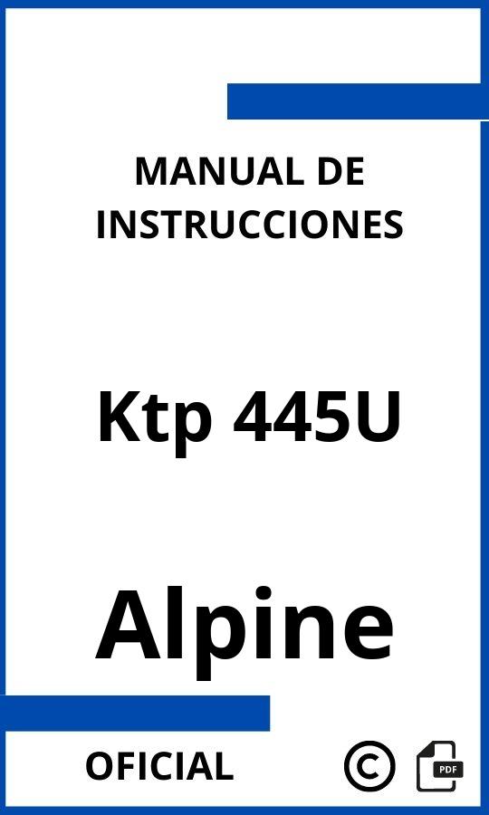 Manual de instrucciones Alpine Ktp 445U