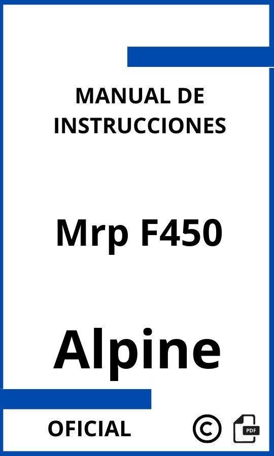 Alpine Mrp F450 Manual con instrucciones