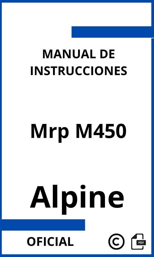 Alpine Mrp M450 Manual con instrucciones