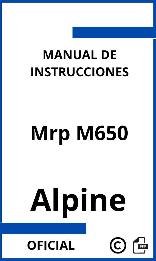 Manual con instrucciones Alpine Mrp M650 】2024
