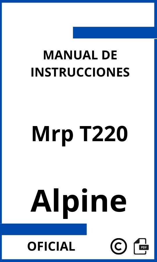 Alpine Mrp T220 Manual de Instrucciones