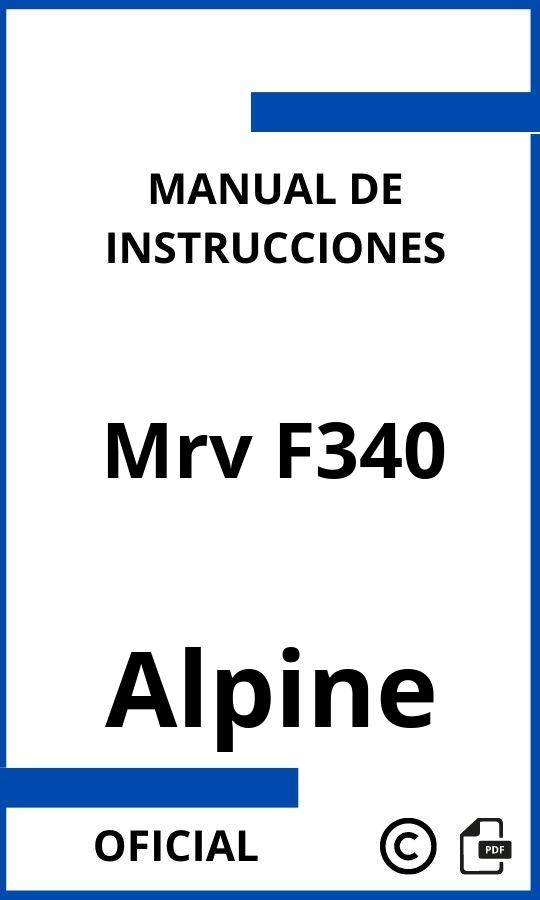 Alpine Mrv F340 Manual