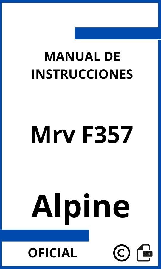 Manual de Instrucciones Alpine Mrv F357