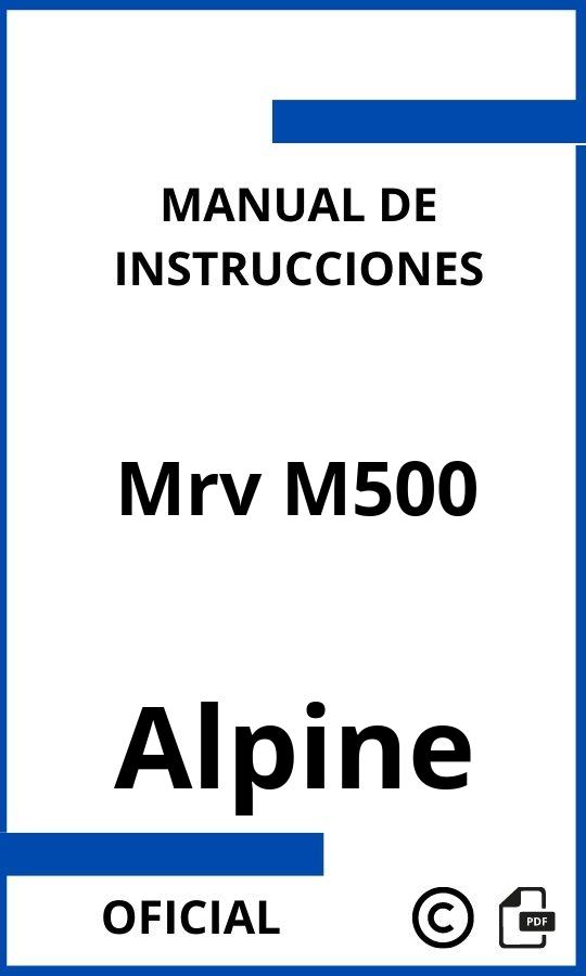 Alpine Mrv M500 Manual con instrucciones