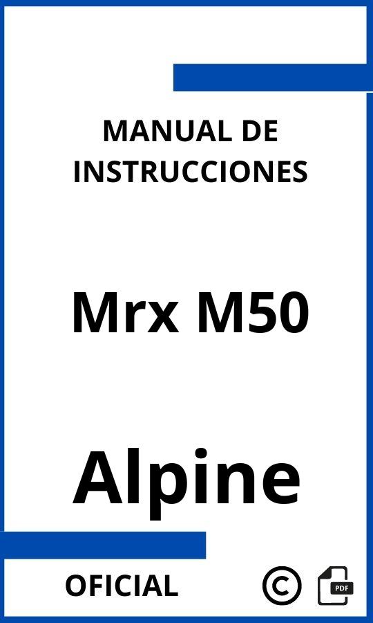 Manual con instrucciones Alpine Mrx M50