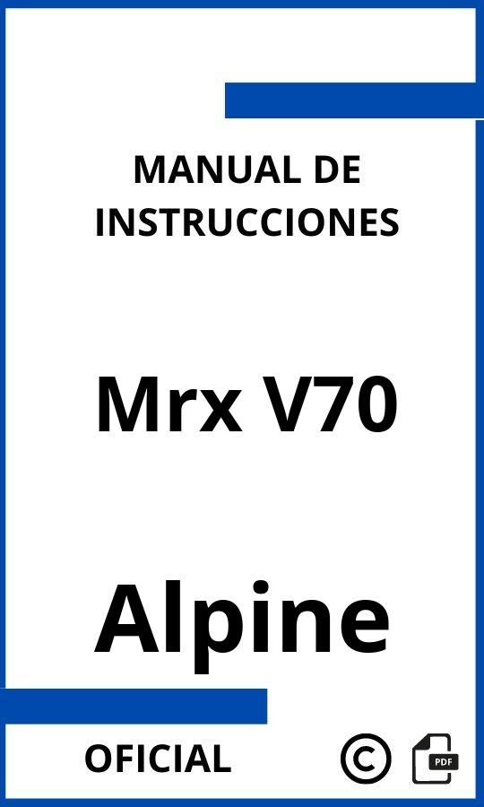Manual de Instrucciones Alpine Mrx V70