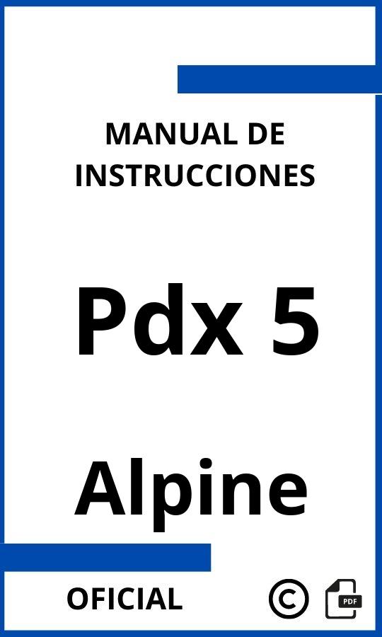 Alpine Pdx 5 Manual de Instrucciones 
