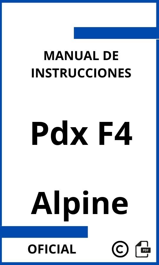 Alpine Pdx F4 Manual con instrucciones