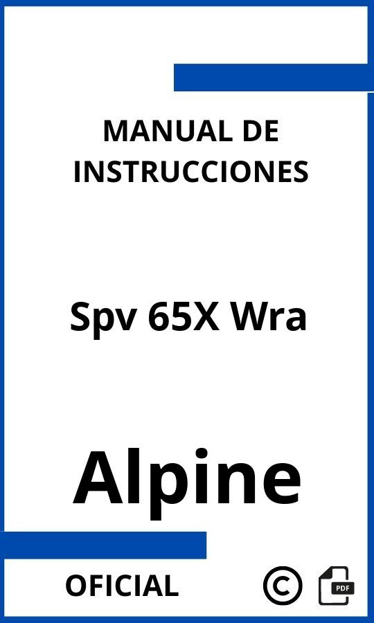 Manual con instrucciones Alpine Spv 65X Wra