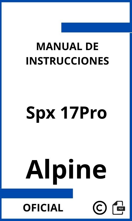 Manual con instrucciones Alpine Spx 17Pro