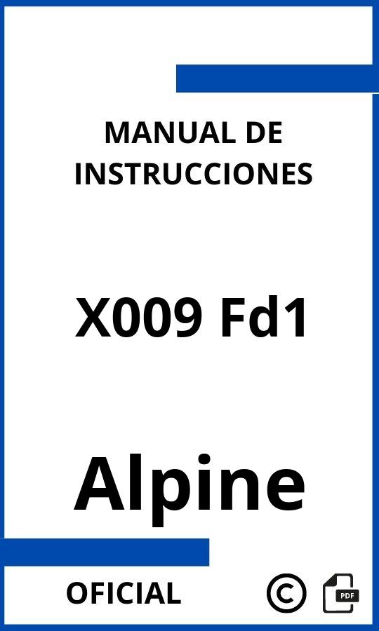 Alpine X009 Fd1 Instrucciones