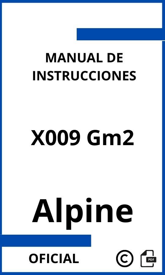 Alpine X009 Gm2 Manual con instrucciones