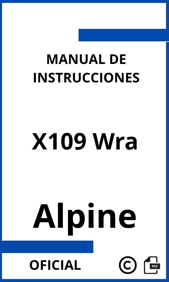 Manual de instrucciones Alpine X109 Wra