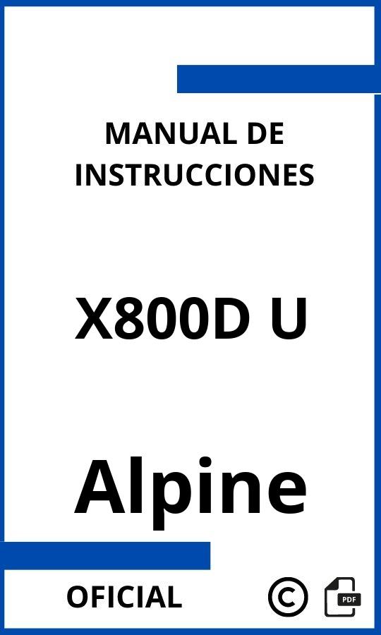 Manual con instrucciones Alpine X800D U