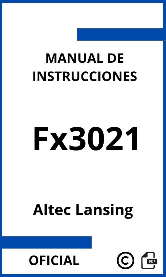 Manual de instrucciones Altec Lansing Fx3021