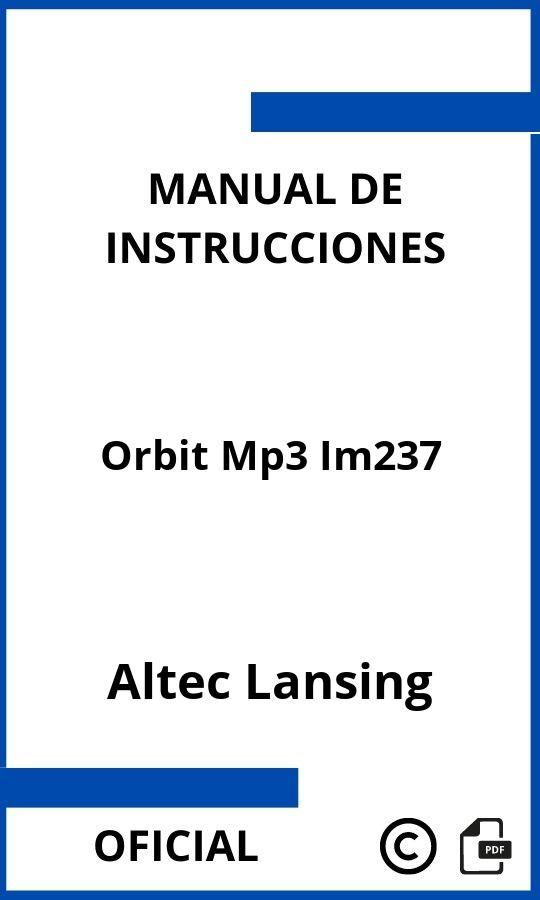 Altec Lansing Orbit Mp3 Im237 Manual con instrucciones