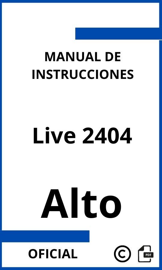 Instrucciones de Alto Live 2404