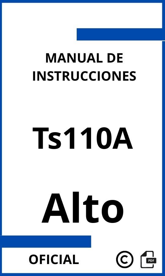 Instrucciones de Alto Ts110A