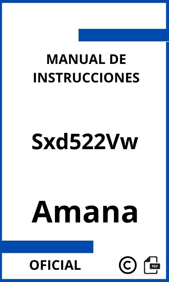 Amana Sxd522Vw Manual de Instrucciones