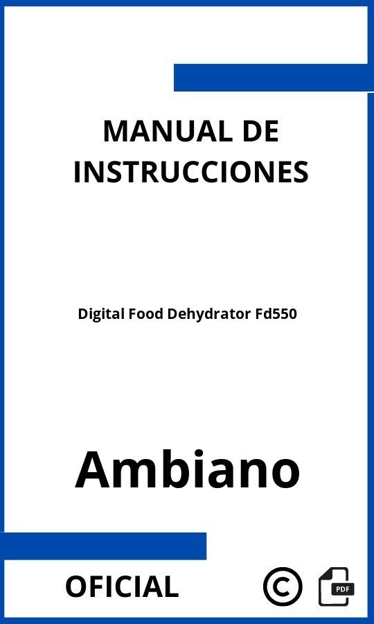 Ambiano Digital Food Dehydrator Fd550 Manual con instrucciones