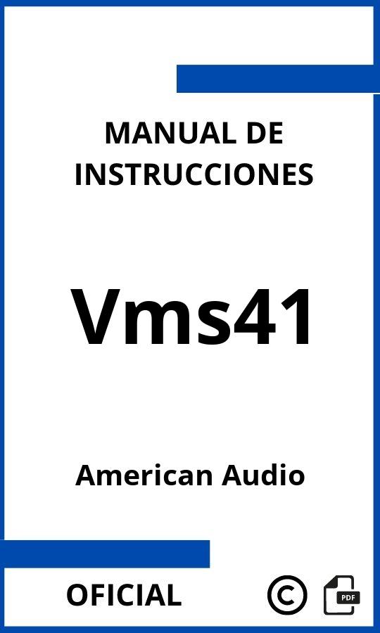 American Audio Vms41 Instrucciones