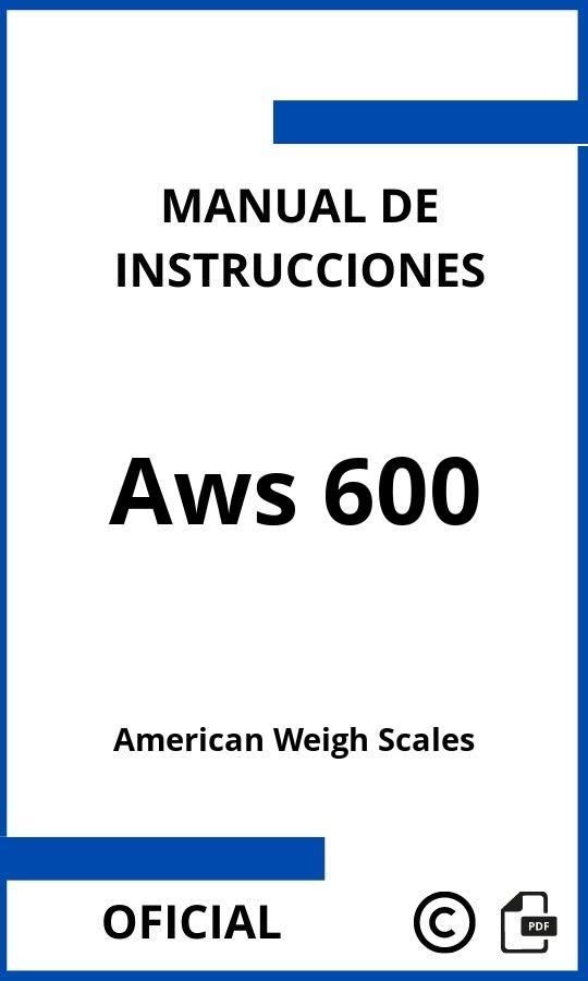 Manual con instrucciones American Weigh Scales Aws 600