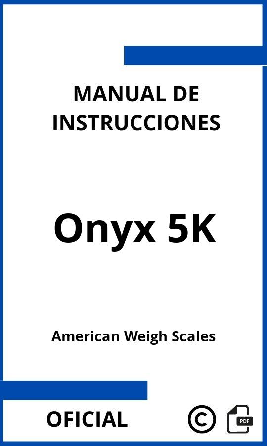 Manual con instrucciones American Weigh Scales Onyx 5K