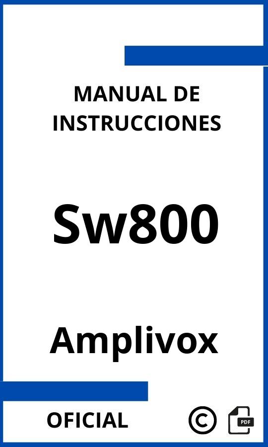 Amplivox Sw800 Manual con instrucciones