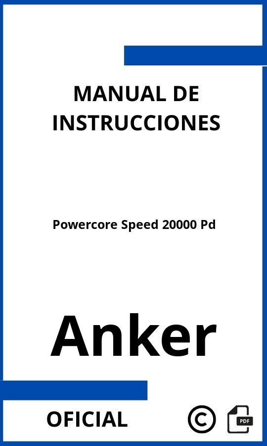 Anker Powercore Speed 20000 Pd Manual con instrucciones