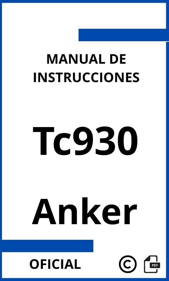 Anker Tc930 Manual de Instrucciones