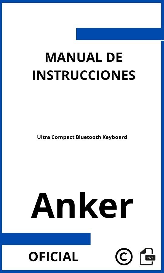 Manual de instrucciones Anker Ultra Compact Bluetooth Keyboard