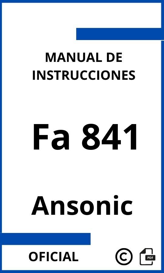 Ansonic Fa 841 Manual con instrucciones