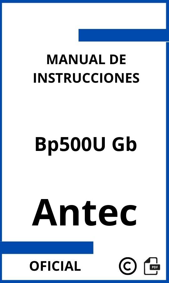 Manual de instrucciones Antec Bp500U Gb