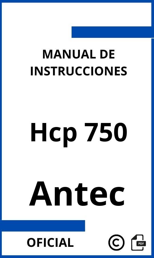 Instrucciones de Antec Hcp 750