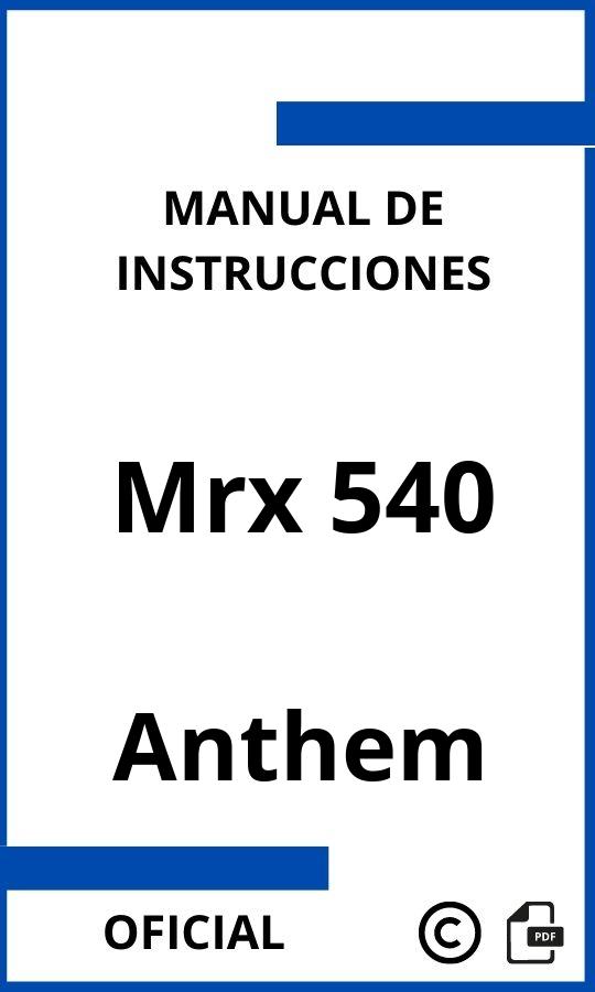 Anthem Mrx 540 Manual