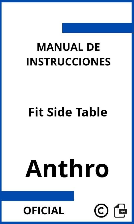 Manual de instrucciones Anthro Fit Side Table