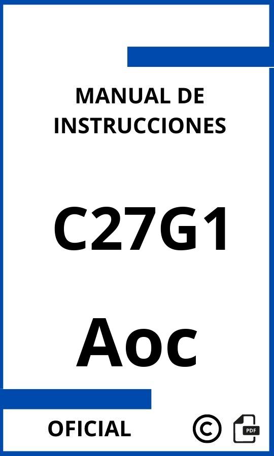 Manual con instrucciones Aoc C27G1