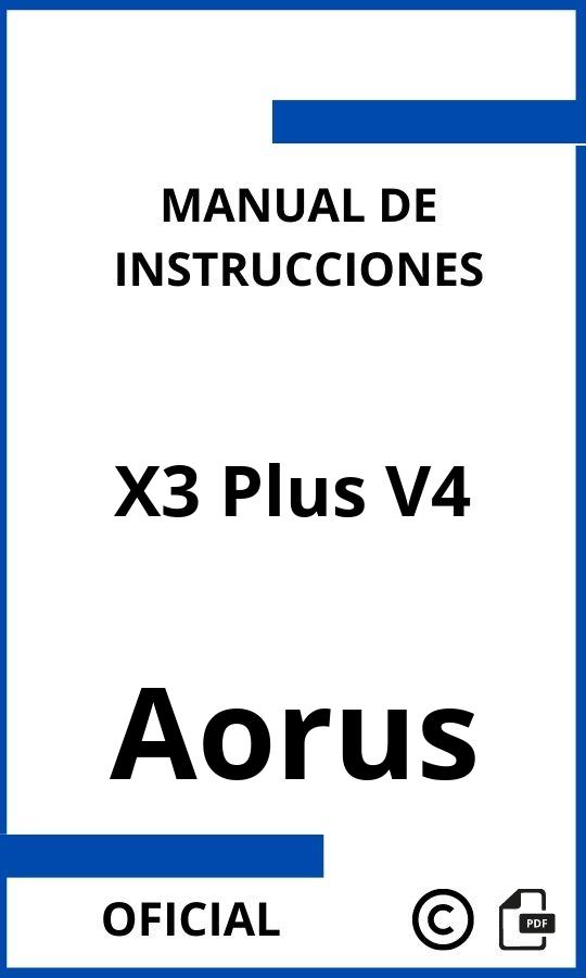 Aorus X3 Plus V4 Manual con instrucciones