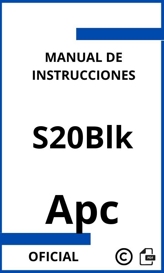 Apc S20Blk Manual con instrucciones